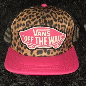 Vans Pink and Leopard Trucker Hat